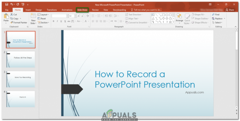 Как записать презентацию PowerPoint