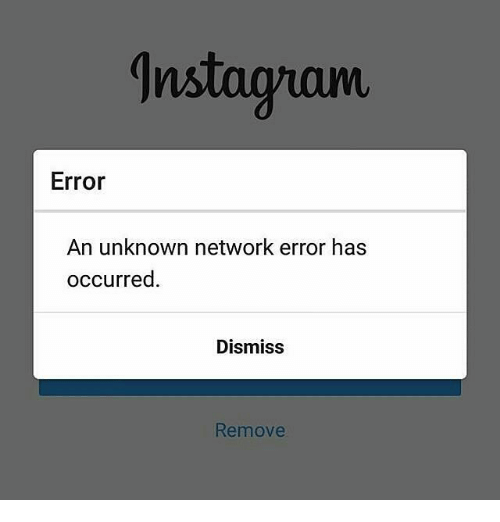 Исправлено: неизвестная ошибка сети в Instagram