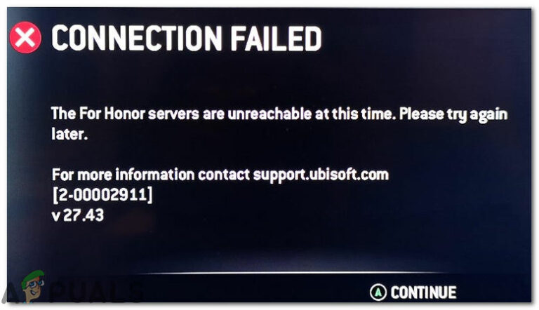 Исправлена ​​ошибка «Серверы недоступны» в For Honor