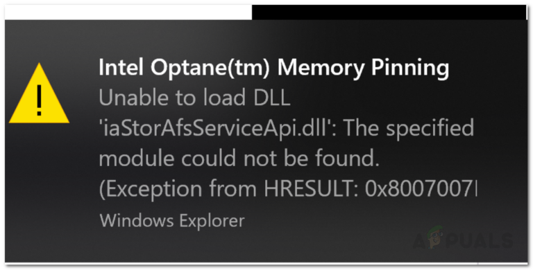 Устранить ошибку закрепления памяти Intel Optane в Windows 10