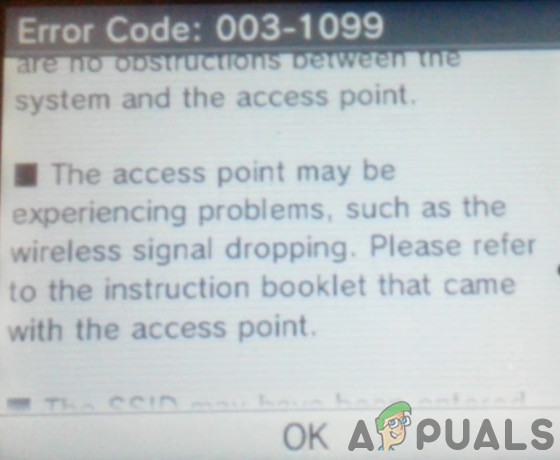 Nintendo 3DS или 2DS не будут подключаться к Wi-Fi Ошибка «003-1099»