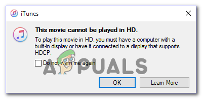 [FIX] Ошибка iTunes: «Невозможно воспроизвести фильм в HD»