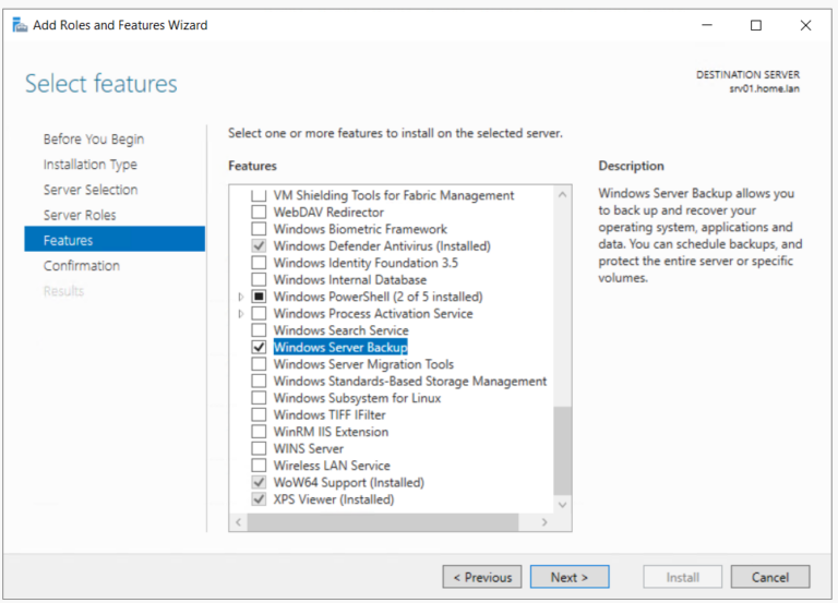 Как выполнить резервное копирование и восстановление в Windows Server 2019