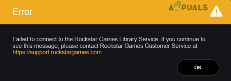 Исправлено: не удалось подключиться к сервису Rockstar Games Library