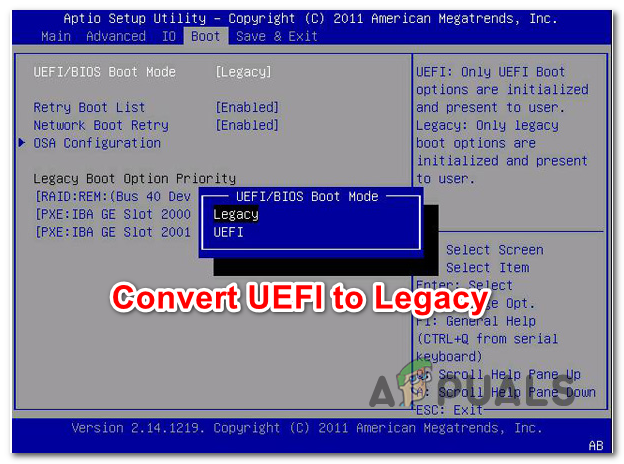 Как преобразовать UEFI в устаревшую версию BIOS в Windows (7, 8 и 10)