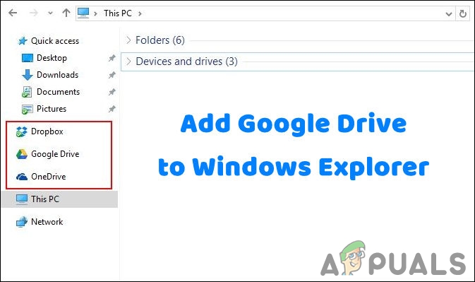 Как добавить Google Диск на боковую панель проводника Windows?