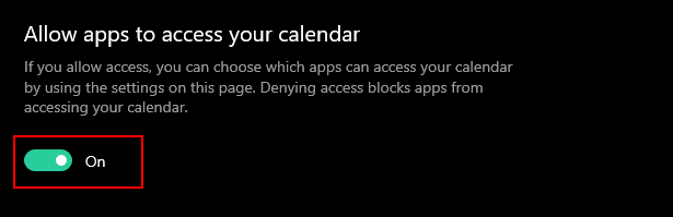 Как запретить приложениям доступ к календарю в Windows 10?