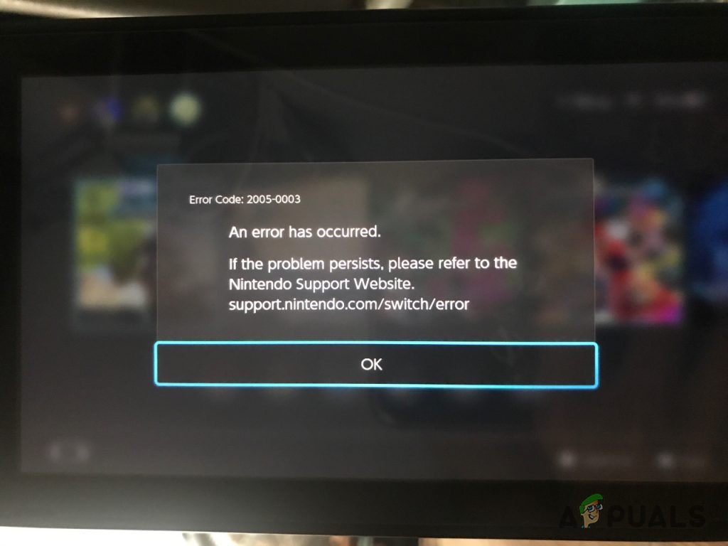 FIX] Код ошибки Nintendo Switch 2005-0003 - Ddok