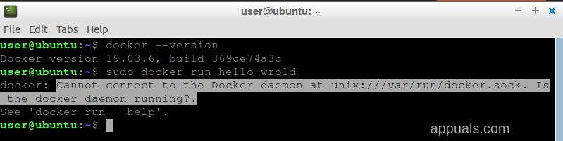 Error: couldn't connect to docker Daemon at http+docker://localhost - is it Running?. Docker.Sock. Sock connect error