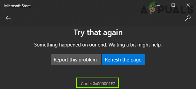 [FIX] Код ошибки 0x000001F7 в Microsoft Store