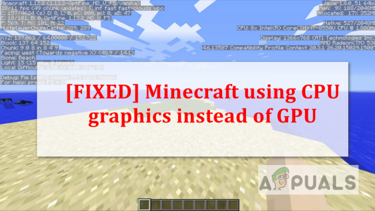 [FIXED] Minecraft использует графику процессора вместо графического процессора
