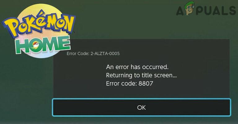 Исправления для Pokemon Home (код ошибки: 8807) Произошла ошибка