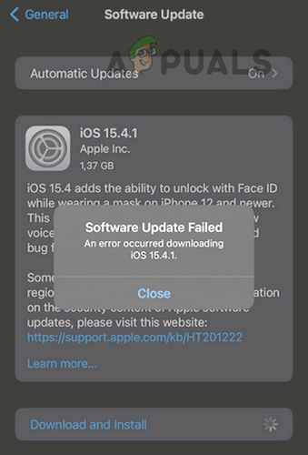 Исправлено: «Произошла ошибка при установке iOS 15» на iPhone