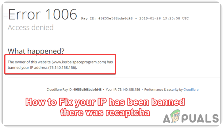 Исправлено: «Ваш IP был забанен, была рекапча» при доступе к веб-сайтам