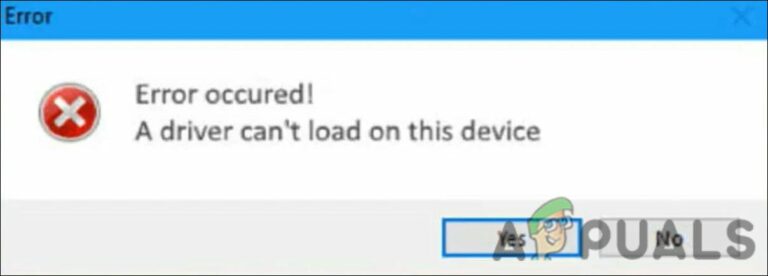 Исправлено: ошибка «Драйвер не может быть загружен на это устройство» в Windows