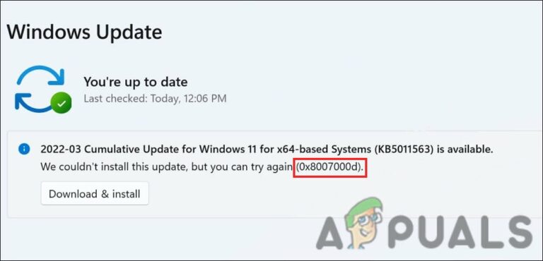 Как исправить ошибку обновления 0x8007000D в Windows 10/11?