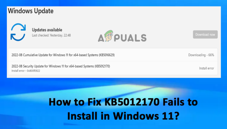 Как исправить ошибку установки KB5012170 в Windows 11?