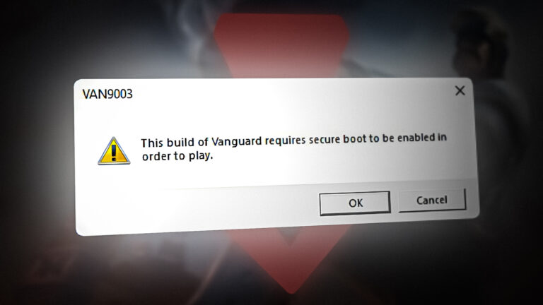 Ошибка сборки Vanguard не соответствует требованиям: устранение неполадок VAN9003