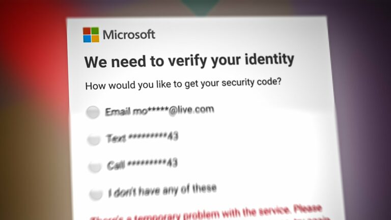 [FIX] Microsoft не отправляет подтверждение сообщения (OTP)