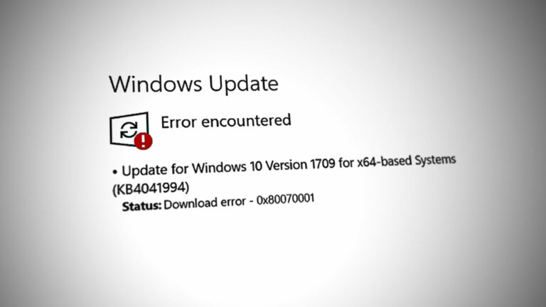 Как исправить ошибку установки Windows — 0x80070001