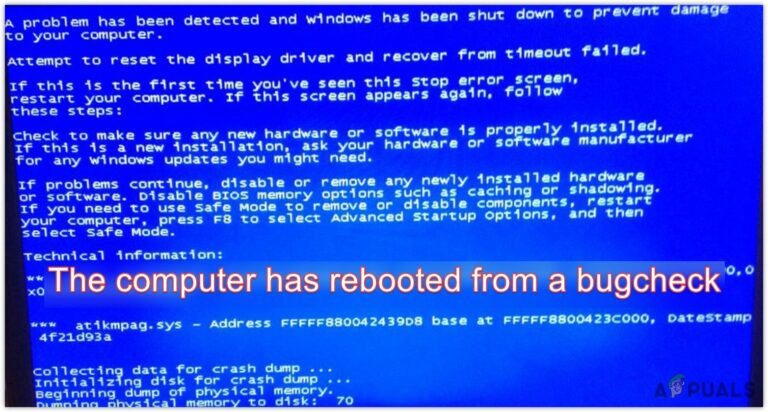 Исправлено: компьютер перезагружался из-за ошибки