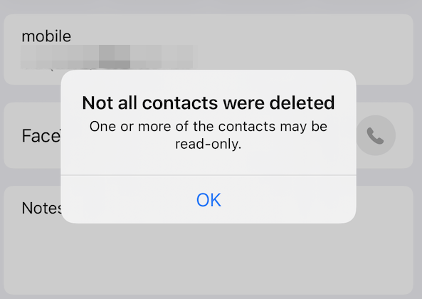 Исправлено: «Не все контакты были удалены» Ошибка в iPhone