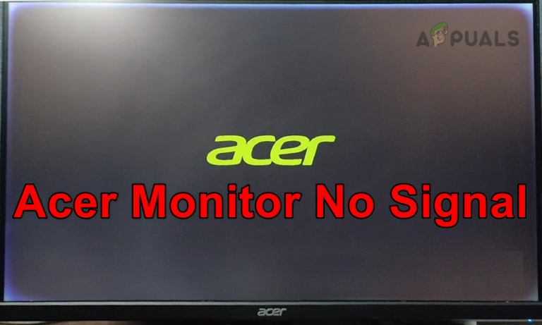 Как исправить монитор ACER, показывающий проблему «Нет сигнала»?