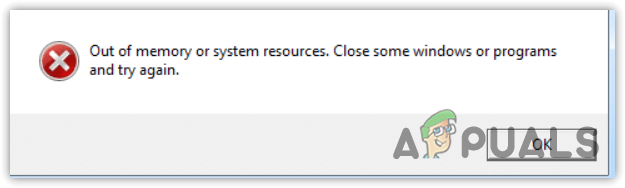 Исправлено: ошибка «Недостаточно памяти или системных ресурсов» в Windows.