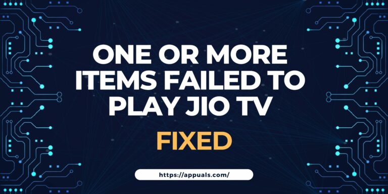 Как исправить ошибку Jio TV «Не удалось воспроизвести один или несколько элементов»?