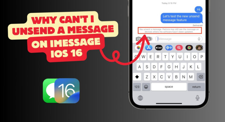 Почему я не могу отменить отправку сообщения в iMessage в iOS 16