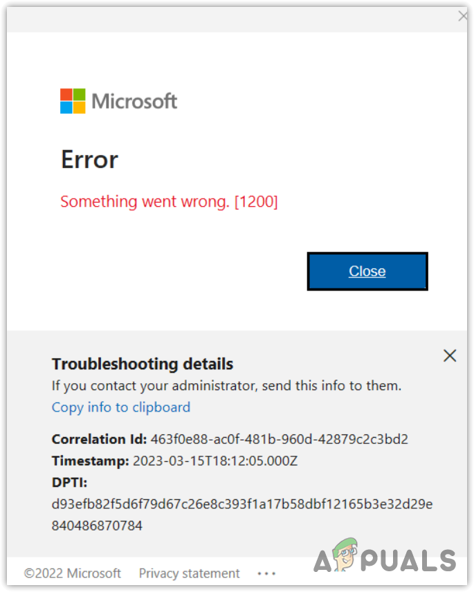 Как исправить код ошибки Microsoft 1200 «Что-то пошло не так»